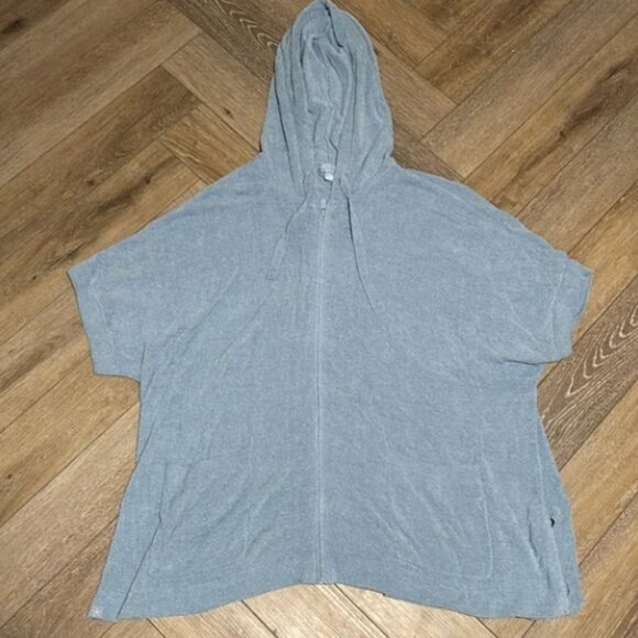 Barefoot Dreams CozyChic Ultra Lite Short Sleeve Zip Up Hoodie l - Picture 1 of 5